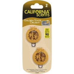 CALIFORNIA SCENTS Autóillatosító, mini diffúzer, 2*3 ml, CALIFORNIA SCENTS "Golden State Delight"