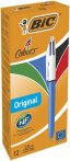   BIC Golyóstoll, 0,32 mm, nyomógombos, négyszínű, BIC "4 Colours Original"