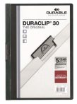   DURABLE Gyorsfűző, klipes, A4, DURABLE "DURACLIP® 30", sötétzöld