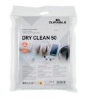   DURABLE Tisztítókendő, képernyőhöz, 50 db, DURABLE "DRY CLEAN 50", fehér