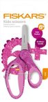   FISKARS Olló, iskolai, 13 cm, FISKARS "Glitter Kids", rózsaszín