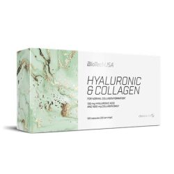 BIOTECH USA Étrend-kiegészítő tabletta, 120 tabletta, BIOTECH USA "Hyaluronic and Collagen"