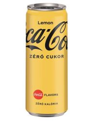 COCA COLA Üdítőital, szénsavas, 0,33 l, dobozos, COCA COLA "Coca Cola Zero Lemon"