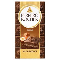 FERRERO ROCHER Tejcsokoládé, 90 g, FERRERO ROCHER "Prémium", mogyorós töltelékkel