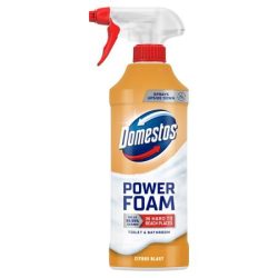 DOMESTOS WC- és fürdőszoba tisztító hab, 435 ml, DOMESTOS "Power Foam", Citrus Blast