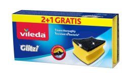 VILEDA Súrolószivacs, 2+1 db, antibakteriális, VILEDA "Glitzi"