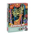   APLI 3D hatású színező szett, APLI Kids "Coloring 3D", 11 részes