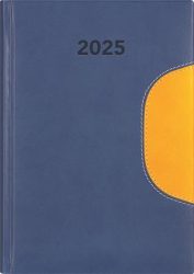 DAYLINER Naptár, tervező, A5, napi, DAYLINER "Memphis", kék-sárga
