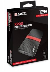 EMTEC SSD (külső memória), 128GB, USB 3.2, 420/450 MB/s, EMTEC "X200"