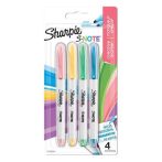   SHARPIE Rostirón készlet, vágott,  SHARPIE "S-Note", 4 különböző szín