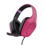   TRUST Fülhallgató, mikrofonnal, gaming, TRUST "GXT415 Zirox", rózsaszín