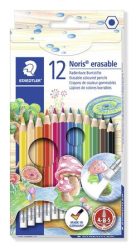 STAEDTLER Színes ceruza készlet radírral, hatszögletű, STAEDTLER "Noris Club", 12 különböző szín