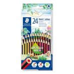   STAEDTLER Színes ceruza készlet, hatszögletű, STAEDTLER "Noris Colour 185", 24 különböző szín