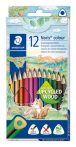   STAEDTLER Színes ceruza készlet, háromszögletű, STAEDTLER "Noris Colour 187", 12 különböző szín