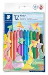   STAEDTLER Zsírkréta, csavarós, STAEDTLER "Noris 221", 12 különböző szín