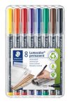   STAEDTLER Alkoholos marker készlet, OHP, 0,6 mm, STAEDTLER "Lumocolor® 318 F", 8 különböző szín