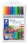   STAEDTLER Filctoll készlet, 1-3 mm, kétvégű, kimosható, STAEDTLER "Noris® 320", 10 különböző szín