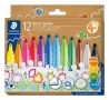   STAEDTLER Filctoll készlet, 3 mm, háromszögletű, kimosható, STAEDTLER "Noris® jumbo 328-B", 12 különböző szín