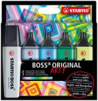   STABILO Szövegkiemelő készlet, 2-5 mm, STABILO "BOSS original Arty", 5 hideg szín