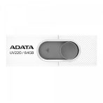   ADATA Pendrive, 64GB, USB 2.0, ADATA "UV220", fehér