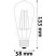 Avide ABLFST57WW-7W-DAC LED FILAMENT IZZÓ ST57 7W DIMM/BOROSTYÁN E27 WW 2500K