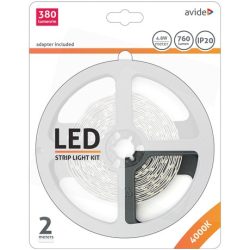 Avide ABLSBL12V2835-60NW LED SZALAG BLISZTER 12V 4.8W SMD2835 60LED/M 4000K IP20 2m