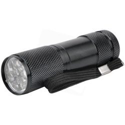 ENTAC EFL-9L-1W-B ELEMLÁMPA 1W 9LED ALU FEKETE 3XAAA NT.