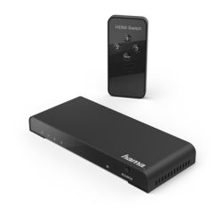 Hama 121770 HDMI SWITCHER 3 ALJZAT (BE)/1 DUGÓ (KI), 4K, TÁVIRÁNYÍTÓVAL