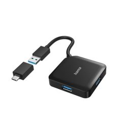 Hama 200116 USB HUB, 4 PORT, USB 3.2 GEN1, 5 GBIT + USB-C ADAPTER