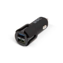 MNC 55054BK SZIVARGYÚJTÓ ADAPTER 2 X USB  2,1 A FESZÜLTSÉGMÉRŐVEL